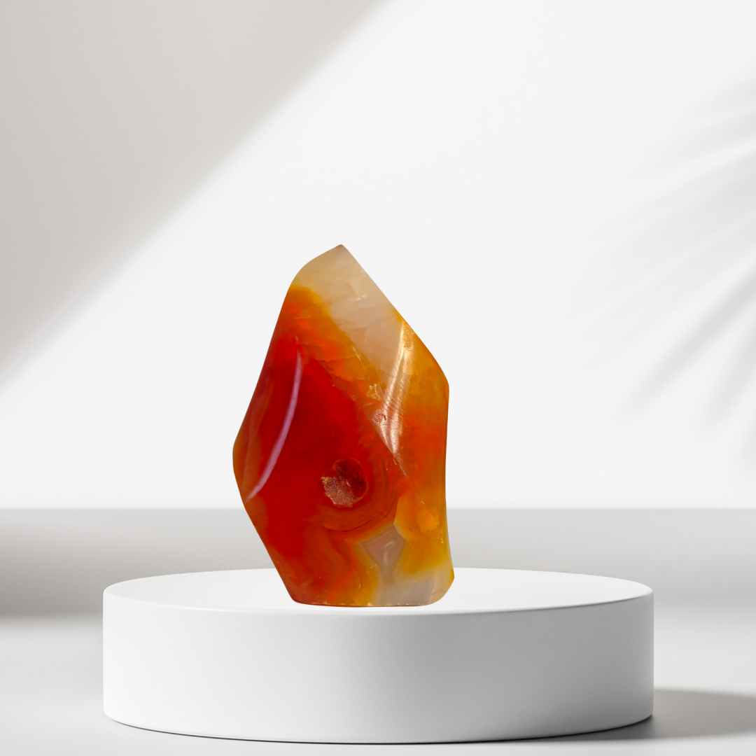Carnelian Agate Flame 2"