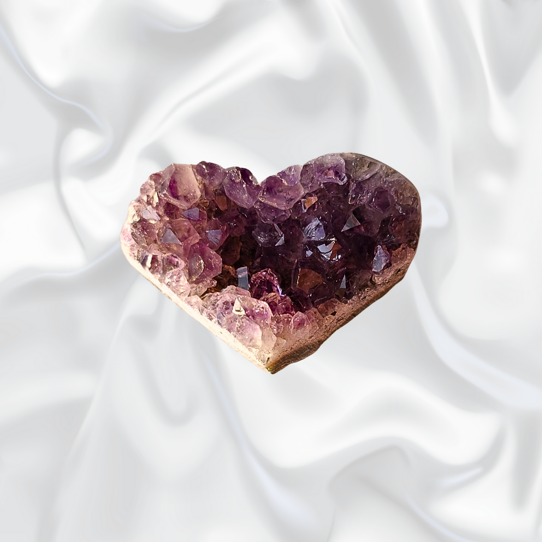 Amethyst Cluster Heart 1.5"