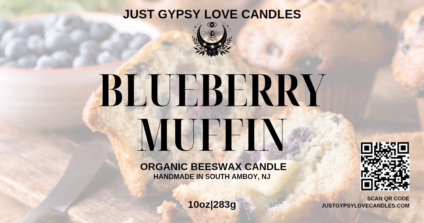 Blueberry Muffin Beeswax Candle 10oz