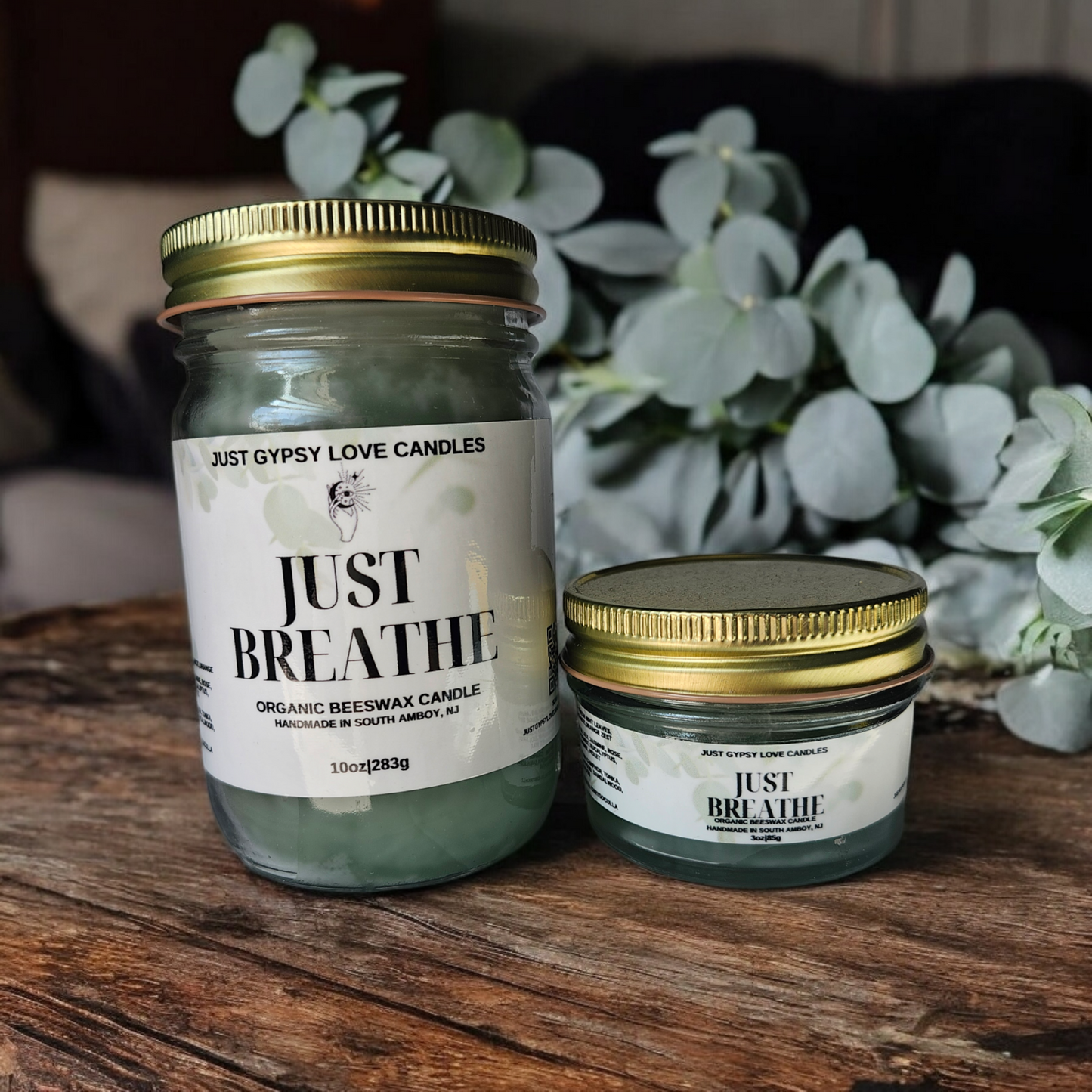 Just Breathe Beeswax Candle