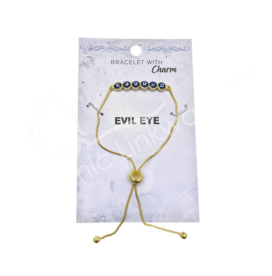 Evil Eye Charm Bracelet 9.75"