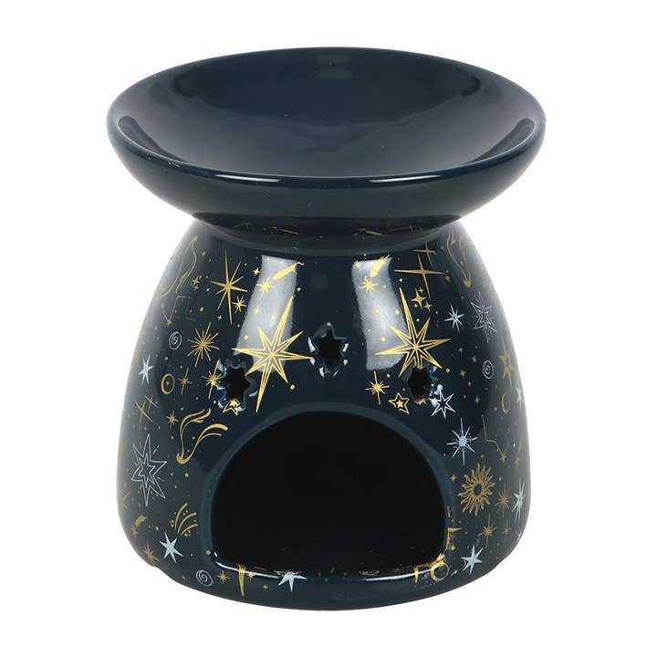 Blue Starry Night Celestial Oil Burner and Wax Warmer