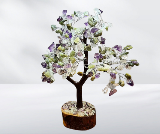 Amethyst & Aventurine Tree 9"