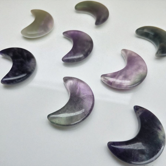 Fluorite Moon  .6" 1 piece