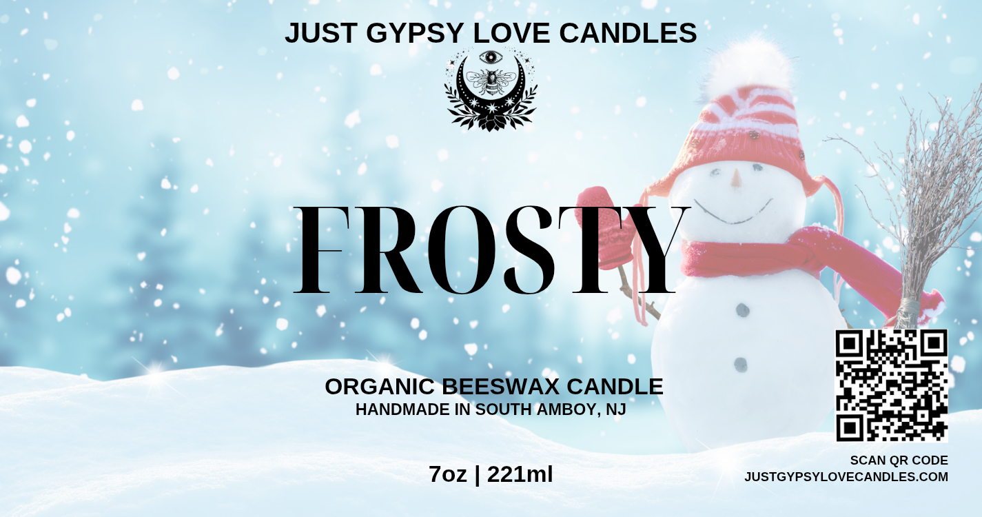 Frosty Beeswax Candle 7.5oz
