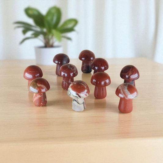 Red Jasper Mushroom .75" 1 piece.