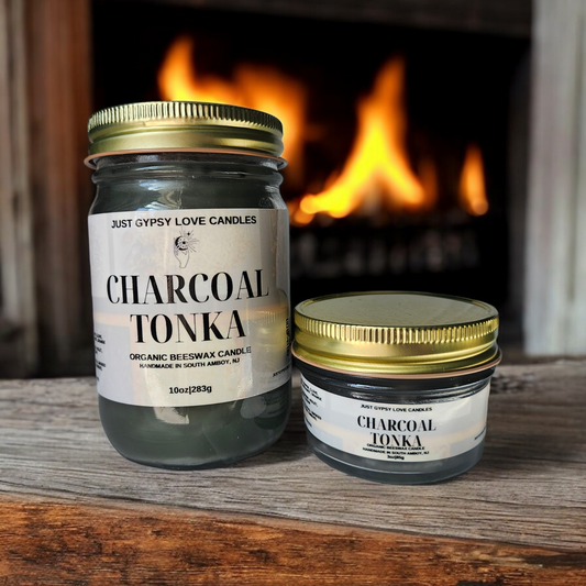 Charcoal Tonka Beeswax Candle