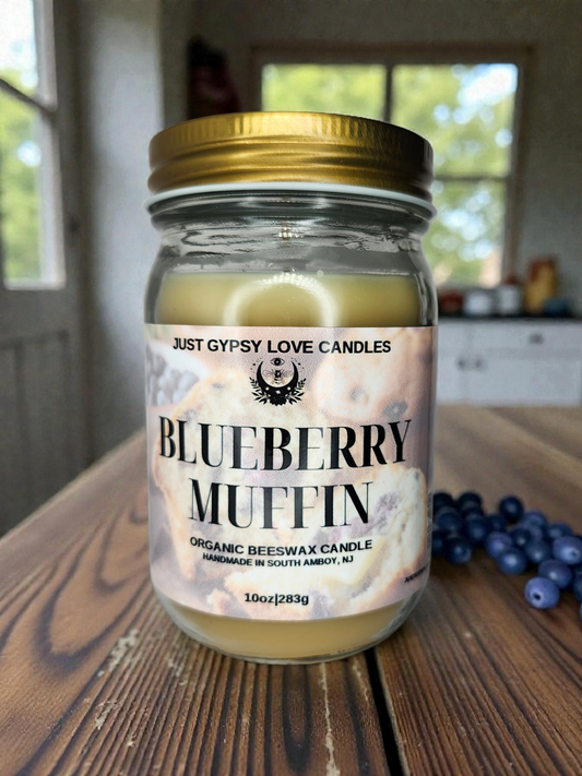 Blueberry Muffin Beeswax Candle 10oz