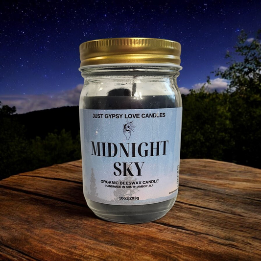 Midnight Sky Beeswax Candle 10oz