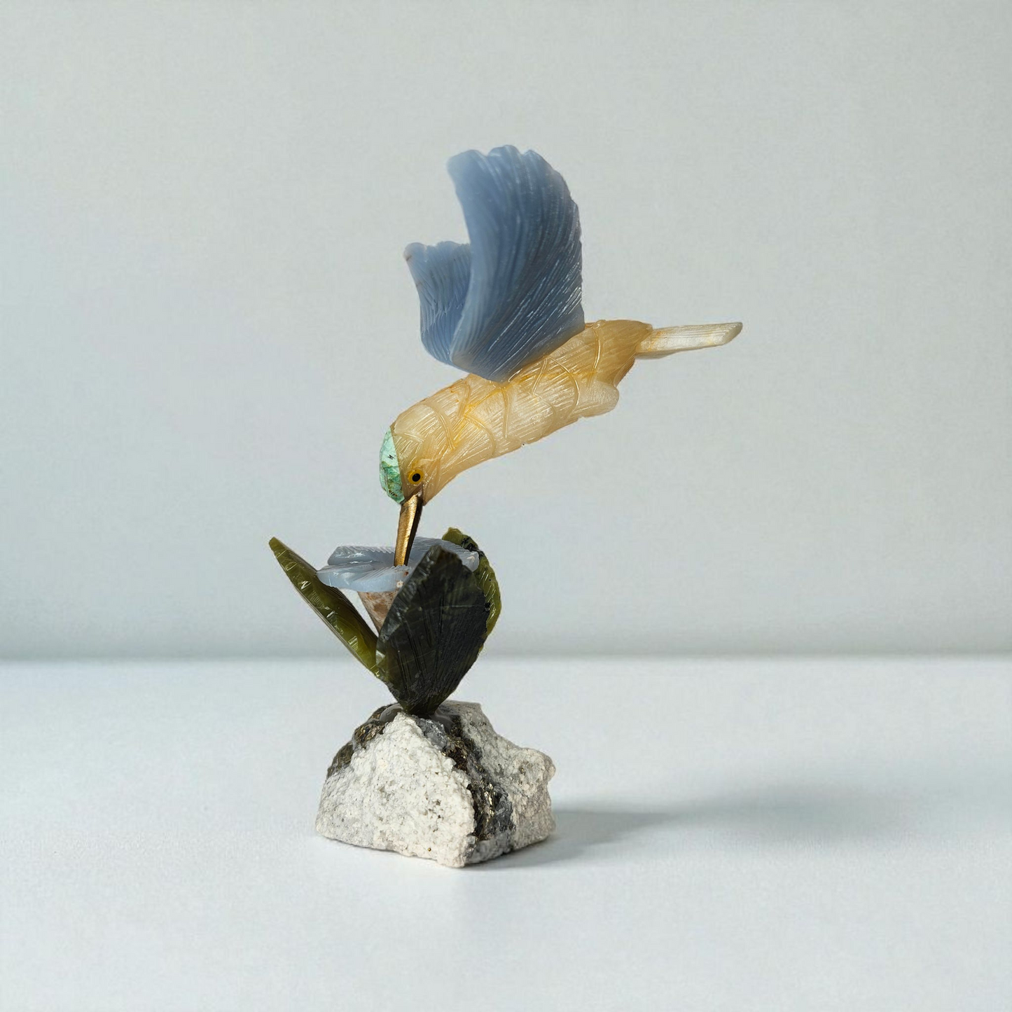 Hummingbird on a Flower