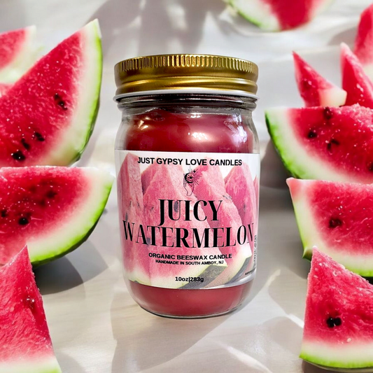 Juicy Watermelon Beeswax Candle 10oz