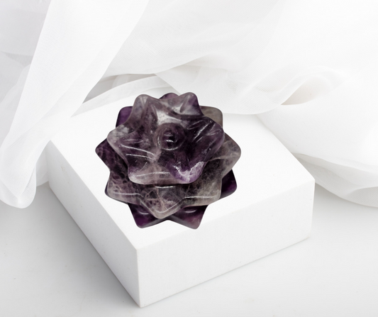 Fluorite Lotus Flower 2"