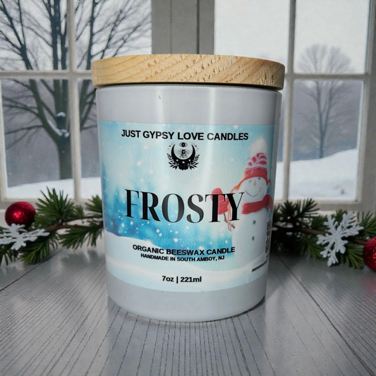 Frosty Beeswax Candle 7.5oz